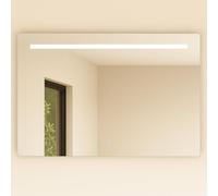 Baikal Miroir de Salle de Bain rectangulaire | 100 x 80 cm | Épaisseur 6 mm | Barre LED | Tactile avec Anti-buée | Tonalités 3500K/4000K/6000K | Miroir avec lumière | Miroir avec LED