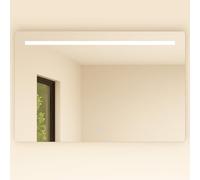 Baikal Miroir de Salle de Bain rectangulaire | 140 x 80 cm | Épaisseur 6 mm | Barre LED | Tactile avec Anti-buée | Tonalités 3500K/4000K/6000K | Miroir avec lumière | Miroir avec LED