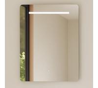 Baikal Miroir de Salle de Bain rectangulaire | 70 x 80 cm | Épaisseur 6 mm | Barre LED | Tactile avec Anti-buée | Tonalités 3500K/4000K/6000K | Miroir avec lumière | Miroir avec LED