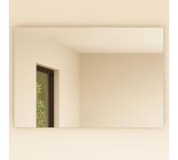 Baikal Miroir de Salle de Bain rectangulaire avec Coins arrondis, épaisseur 5 mm, Mural, 100 x 80 cm.