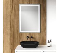 Baikal Miroir pour Maison, différentes Formes et Dimensions Disponibles. Miroir avec éclairage LED. Styles Qui s'adaptent à la Salle de Bain ou à n'importe Quelle pièce de la Maison.