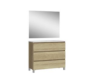 Baikal Natura encastré, Bois Mélamine 16 mm, Nature, 100 cm