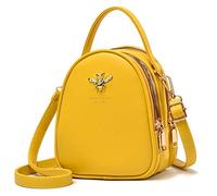 BAIKELI Petit sac à bandoulière léger pour femme élégant pour téléphone portable et portefeuille, 0-0-1-jaune