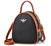 BAIKELI Petit sac à bandoulière léger pour femme élégant pour téléphone portable et portefeuille, 0-6-Noir2, Small