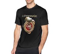 BAILAI Whitesnake T-shirt de sport en coton pour homme, Noir , L