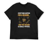 BAILANSI Everything Happens for A Reason and That Reason is Usually Mens Cotton Tshirt Size XL