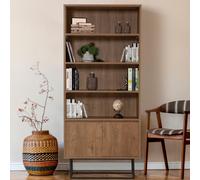 Baile bibliothèque industrielle bois et noir