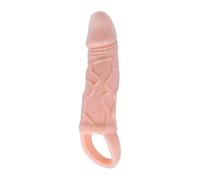 BAILE - GAINE DEXTENSION DE PÉNIS AVEC SANGLE POUR TESTICULES 13,5 CM -