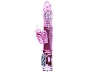 Baile - vibromasseur rabbit papillon - stimulation clitoridienne - rose