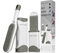 Bailey & buddies Brosse Anti Poils Animaux Chat & Chien, Brosse de Nettoyage Magique Réutilisable Enlève Poils, Tous les cheveux (lit/vêtements/canapé/Voiture), Gris