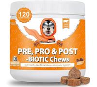Bailey & buddies Probiotique Chien Digestion & Système Immunitaire - Flore Intestinale, Transit - Pré, Pro & Postbiotiques - Friandises Appétentes 120 Unités - Chiot, Adulte, Senior