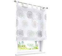 BAILEY JO Store Romain avec Motifs Ronds Modernes Imprimés, Store Bateau, Décoration de Fenêtre, Chambre/Salon/Cuisine, 100x140cm, Café-Pattes