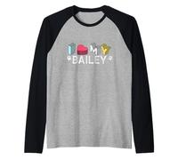 Bailey Nom personnalisé pour Chien Bailey Pet Lover Manche Raglan