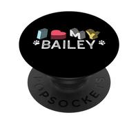 Bailey Nom personnalisé pour Chien Bailey Pet Lover PopSockets PopGrip Adhésif