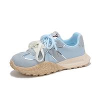 Bailey Xingqi Baskets Femme Rétro Plateforme Mignons Mémoire de Forme Léger Chaussures de Marche Décontractées Bleu Taille 39