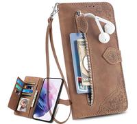 BAILI Coque pour ZTE Nubia S2/A504ZT Cuir, Fermeture Magnétique Zipper Pocket Flip Case Multifonction, Housse Étui pour ZTE Nubia S2/A504ZT-01