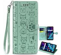 BAILI Étui Animal pour 1+ OnePlus Nord CE5 Cover, Lovely Cat Dog Dessin animé Housse Portefeuille, Coque pour 1+ OnePlus Nord CE5-005