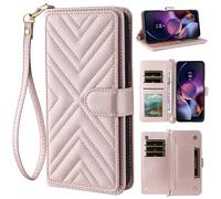 BAILI Funda Para Vivo V60, Case de Piel Tipo cartera Con tapa y 6 ranuras Para tarjetas soporte magnética Para Vivo V60-Rosa