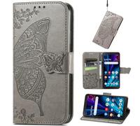 BAILI Magnétique Coque pour TCL 605/TCL 60 SE Étui, Fentes pour Cartes Etui Housse Cover pour TCL 605/TCL 60 SE-005