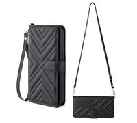 BAILI pour Arrows We3 Coque, Étui Portefeuille à Rabat en Cuir avec 6 Card Slots Dragonne magnétique pour Arrows We3-Noir