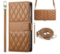 BAILI pour Oppo A57S 4G/Oppo A77S 4G Case avec béquille, Étui de Protection à Rabat en Cuir PU pour Oppo A57S 4G/Oppo A77S 4G-Marron