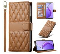 BAILI pour Oppo A57S 4G/Oppo A77S 4G Étui avec Porte-Cartes de crédit, Case de Protection à Rabat en Cuir PU pour Oppo A57S 4G/Oppo A77S 4G-Marron