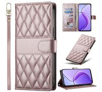 BAILI pour Oppo A77 5G/Oppo A97 5G Étui avec Porte-Cartes de crédit, Case de Protection à Rabat en Cuir PU pour Oppo A77 5G/Oppo A97 5G-Rose