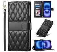BAILI pour Realme C21Y Étui avec Porte-Cartes de crédit, Case de Protection à Rabat en Cuir PU pour Realme C21Y-Noir