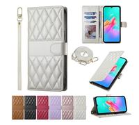 BAILI pour Realme C30 Case avec béquille, Étui de Protection à Rabat en Cuir PU pour Realme C30-Blanc