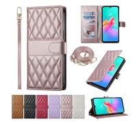 BAILI pour Realme C30 Case avec béquille, Étui de Protection à Rabat en Cuir PU pour Realme C30-Rose