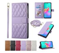 BAILI pour Redmi A2+/Poco C51 Case avec béquille, Étui de Protection à Rabat en Cuir PU pour Redmi A2+/Poco C51-Violet