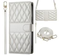 BAILI pour Vivo Y03 4G Case avec béquille, Étui de Protection à Rabat en Cuir PU pour Vivo Y03 4G-Blanc