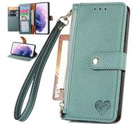 BAILI RFID Blocage Coque pour Oukitel C2, Portefeuille à Fermeture éclair Magnétique Etui Portefeuille Case pour Oukitel C2-005