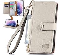 BAILI RFID Blocage Coque pour TCL 605/TCL 60 SE, Portefeuille à Fermeture éclair Magnétique Etui Portefeuille Case pour TCL 605/TCL 60 SE-004