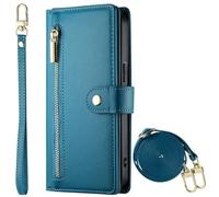 BAILI Zipper Pocket Étui pour Oppo A53 2020 4G, 9 Fentes pour Cartes, Pochette d'argent à Fermeture éclair pour Oppo A53 2020 4G-10