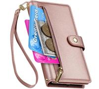 BAILI Zipper Pocket Étui pour Xiaomi Poco M7 4G, 9 Fentes pour Cartes, Pochette d'argent à Fermeture éclair pour Xiaomi Poco M7 4G-03