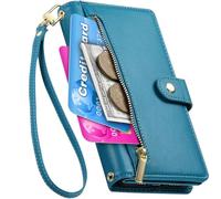 BAILI Zipper Pocket Étui pour Xiaomi Poco M7 4G, 9 Fentes pour Cartes, Pochette d'argent à Fermeture éclair pour Xiaomi Poco M7 4G-04