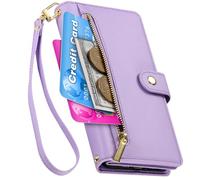 BAILI Zipper Pocket Étui pour Xiaomi Poco M7 4G, 9 Fentes pour Cartes, Pochette d'argent à Fermeture éclair pour Xiaomi Poco M7 4G-02