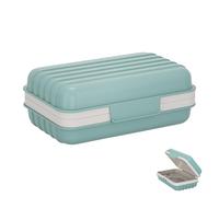 Bailinks Boîte à Savon avec Porte-Savon Intégré, Étanche et Portable pour Voyage, Salle de Bain, Camping, Refuse Les Résidus de Savon, avec Couvercle et Plateau Égouttoir (Bleu Brume)
