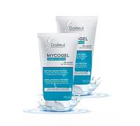 Bailleul | Mycogel | Gel lavant contre les mycoses cutanées | Nettoie, Apaise et Protège | Peaux et muqueuses génitales sensibles à tendance mycosique | Vegan | Lot de 2 x 150 ml