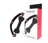 Baillon bdsm en silicone noir couleur de la nuit