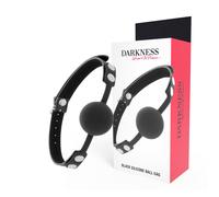 Baillon bdsm gag en silicone noir