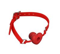 Bâillon bouche SM en silicone en forme de cœur avec sangle réglable, balle creuse pour femmes et hommes, accessoire bondage pour couples et jeux de rôle érotiques
