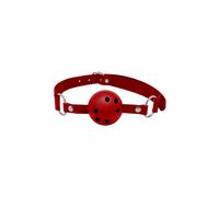 Bâillon Boule Trouée Discretion Rouge