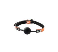 Bâillon Boule Simili Cuir Rivets Boule Rigide 4 Cm Sangle Réglable