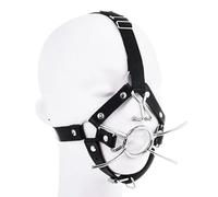 Bâillon de bouche d'araignée et crochet de nez sur harnais de tête BDSM - Bâillon de bouche de bondage ajustable, jouet sexuel fétiche pour SM, unisexe, taille unique