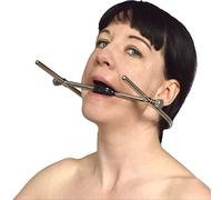 Bâillon en métal BDSM en forme de U, écarteur de bouche SM réglable avec balle gag en silicone, taille unique, Bondage Fétiche Sex Toys pour Femmes & Hommes