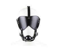 BAILLON Masque avec Baillon Boule Gag Bling Noir