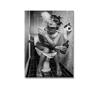 bailongma Nuns Party Poster Noir Et Blanc Photographie Rebelle Nuns Boire Et Fumer Toile Peinture Art Decor A88 50×70CM Sans Cadre