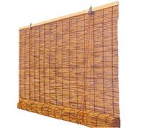 BAILR Store en Bambou Exterieur 180×200cm, Rideau en Bambou Anti-poussière/Isolation Thermique, Respirant et Coupe-Vent Store Bambou Exterieur Occultant pour Fenêtres, Jardins, Belvédères